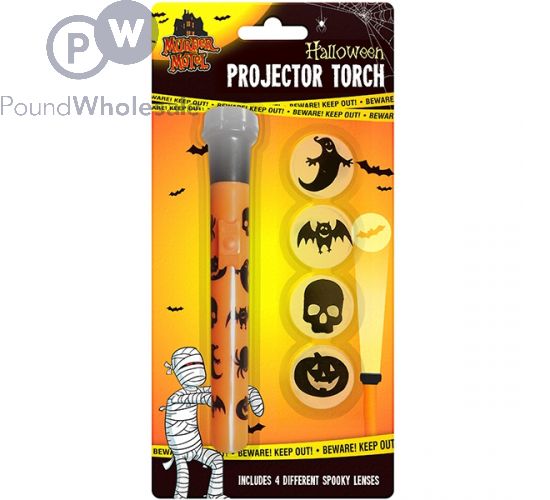 HALLOWEEN PROJECTOR TORCH WITH 4 SPOOKY LENSES