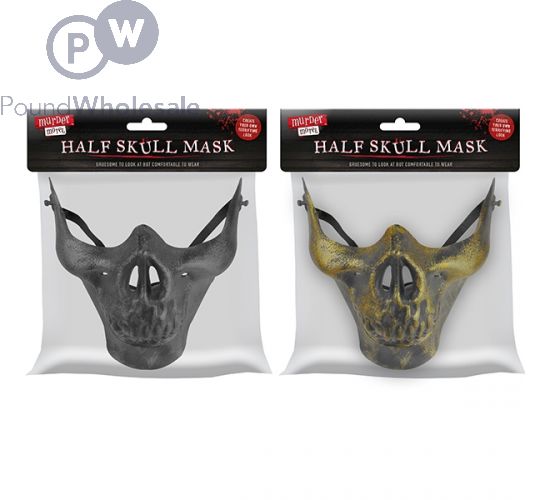 HALF SKULL HALLOWEEN MASK