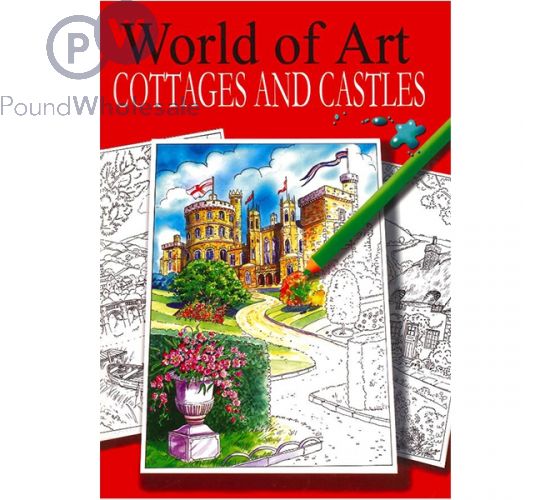 WORLD OF ART COTTAGES AND CASTLES COLOURING BOOK