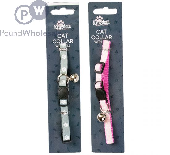 Kingdom Nylon Cat Collar With Bell Assorted