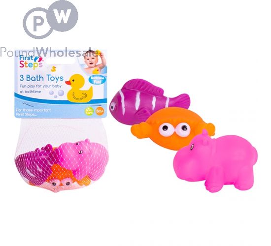 FIRST STEPS VINYL BATH TOYS 3 PACK