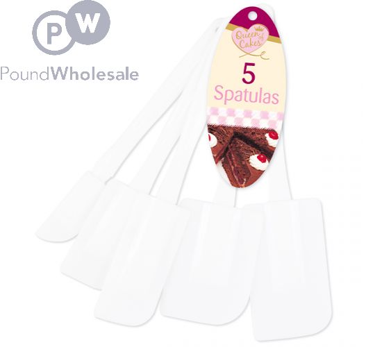 Wholesale Queen Of Cakes Plastic Spatula Set 5 Pack Pound Wholesale