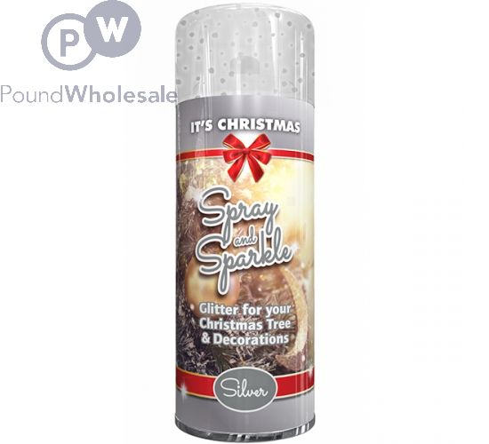 SPRAY & SPARKLE CHRISTMAS TREE SPRAY SILVER