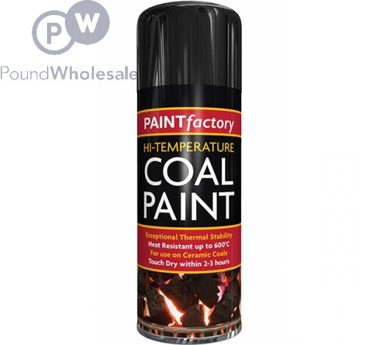 PAINT FACTORY HI-TEMPERATURE COAL SPRAY PAINT 400ML