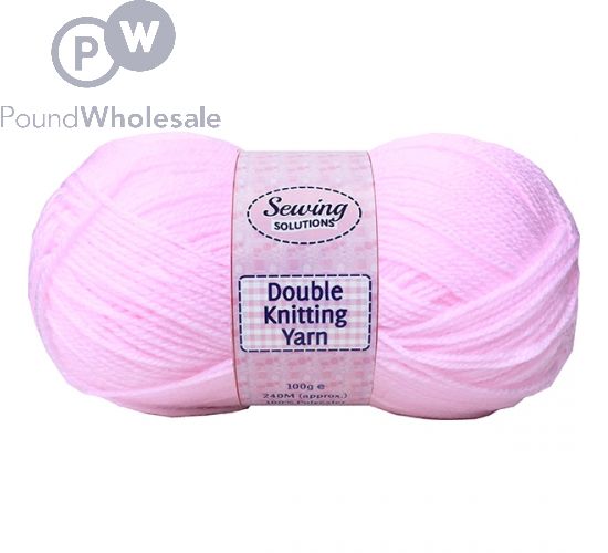 SEWING SOLUTIONS DOUBLE KNITTING YARN WOOL PINK 100G