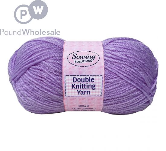 SEWING SOLUTIONS DOUBLE KNITTING YARN WOOL LILAC 100G