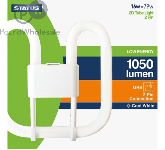 STATUS 2 PIN GR8 16W=79W 1050 LUMEN 2D TUBE LIGHT