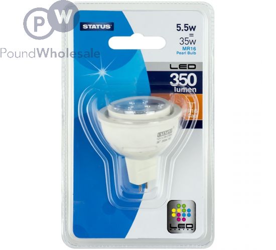 STATUS MR16 5.5W=35W 350 LUMEN LED PEARL BULB