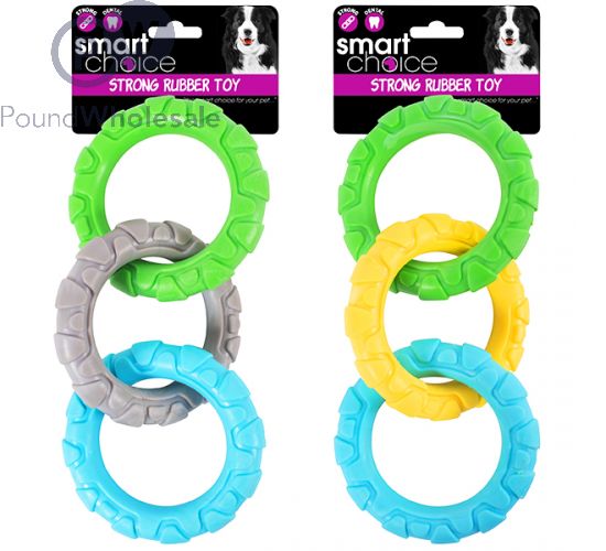 Solid rubber best sale ring dog toy