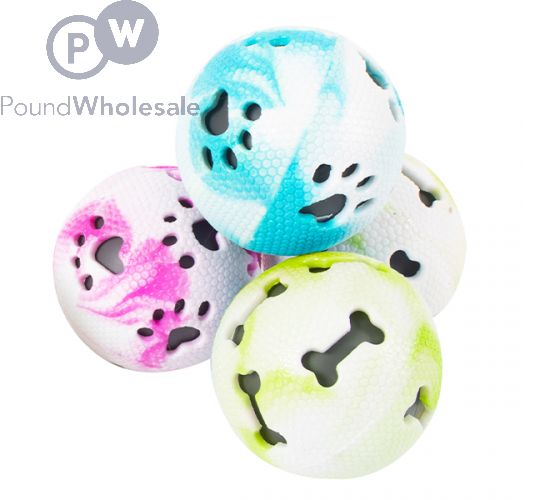 Wholesale Smart Choice Rubber Squeaker Ball Dog Toy 7.5cm Assorted Colours Pound Wholesale