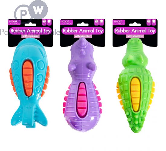Smart Choice Squeaky Rubber Animal Dog Toy Assorted