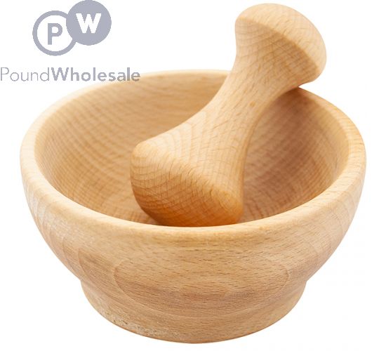 Wholesale Beech Wood Pestle & Mortar Pound Wholesale