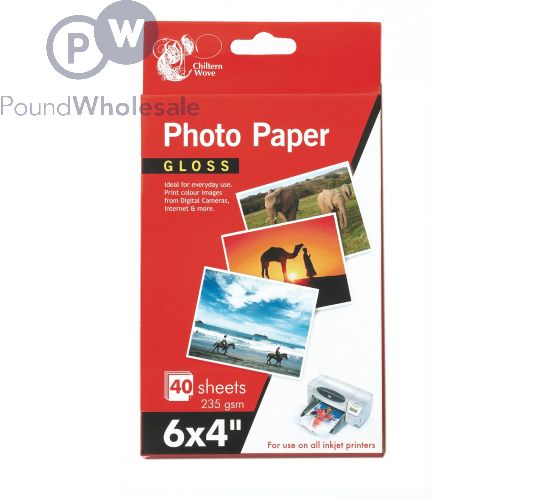 6“ x 4” PHOTO PAPER 40pk GLOSS