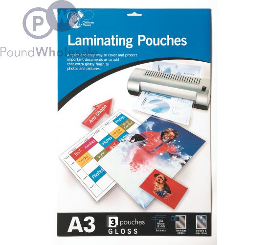 A3 LAMINATING POUCHES 3pk