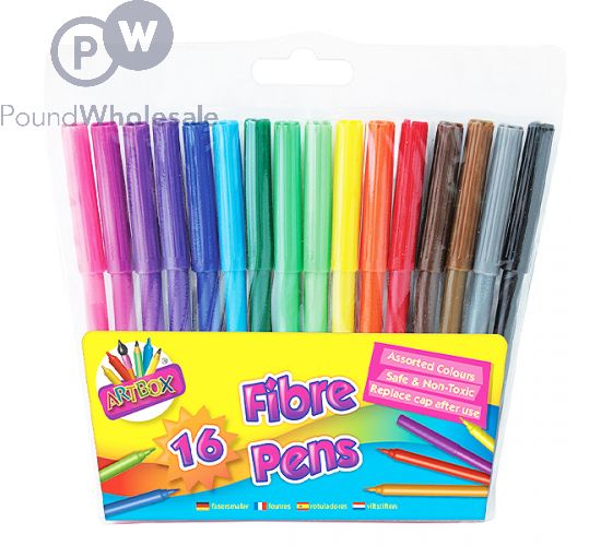 Fibre tip clearance colouring pens