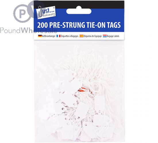 Wholesale Just Stationery Pre-strung Tie-on Tags 13 X 20mm ...