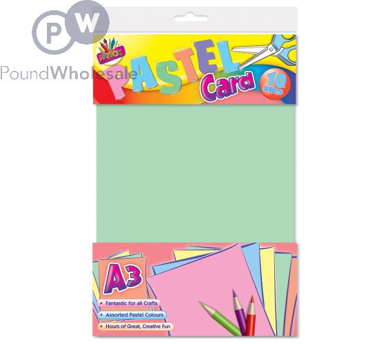 Wholesale 10 Sheet A3 Pastel Card Pound Wholesale