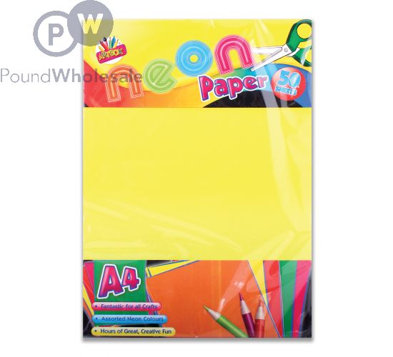 50 Sheets A4 Neon Paper
