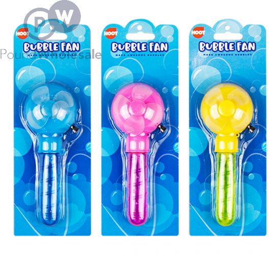 Wholesale Hoot Bubble Fan Assorted Colours Pound Wholesale