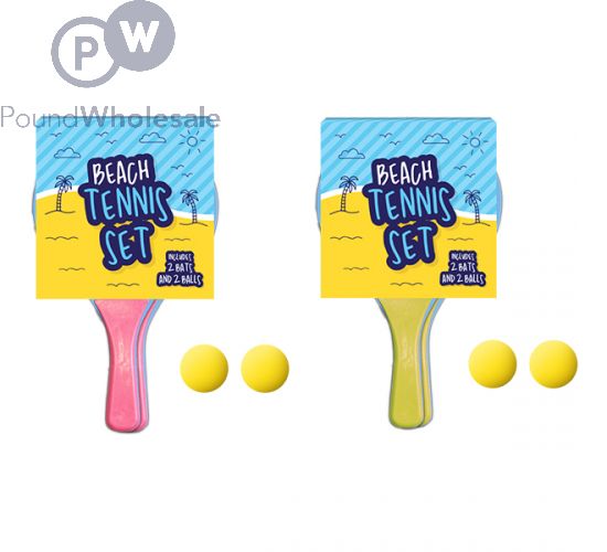 Wholesale Hoot Beach Tennis Set Assorted Colours | Pound Wholesale