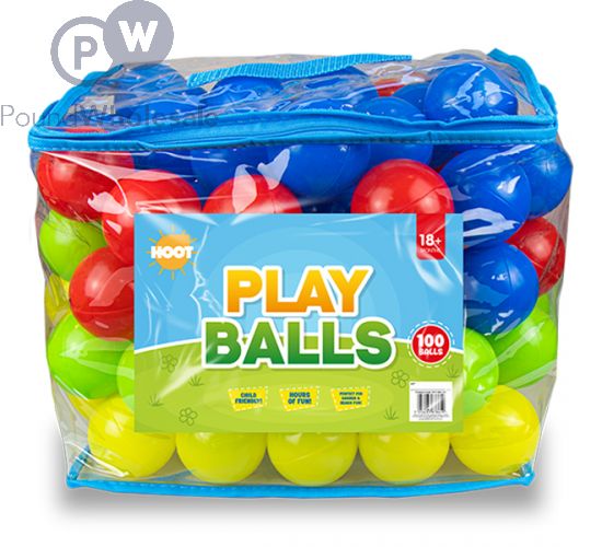 Wholesale Hoot Assorted Colour Play Balls 100 Pack Pound Wholesale