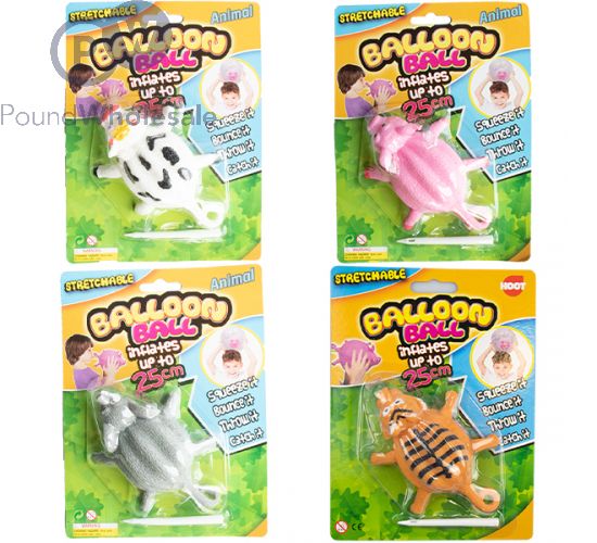 Wholesale Hoot Stretchy Animal Balloon Ball Toy Assorted Pound Wholesale