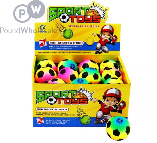 STRESS RELIEF FLUORESCENT BEACH SOCCER FOOTBALL 7.5CM