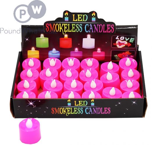 LED SMOKELESS CANDLES PINK