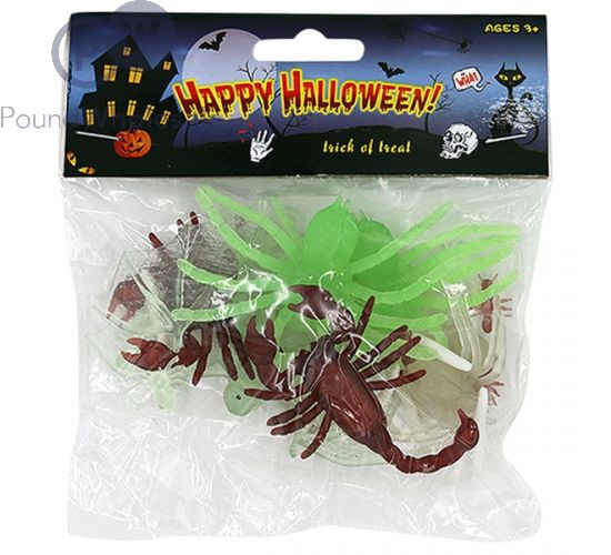 HALLOWEEN GLOW IN THE DARK CREEPY INSECTS ASSORTED