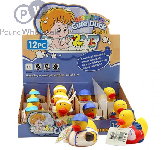 CUTE SPORTS DUCK SQUEAKER BATH TOYS CDU