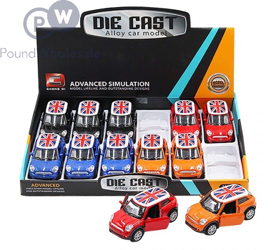 DIE CAST ALLOY 1 32 SCALE PULL BACK ICONIC BRITISH CAR ASSORTED CDU 12PC