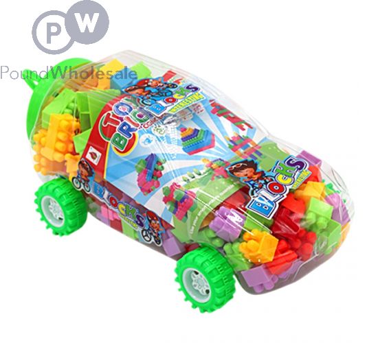 TOY CAR WITH 215PCS BUILDING BLOCKS