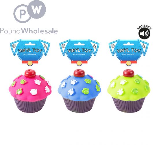 Cupcake shop dog toy