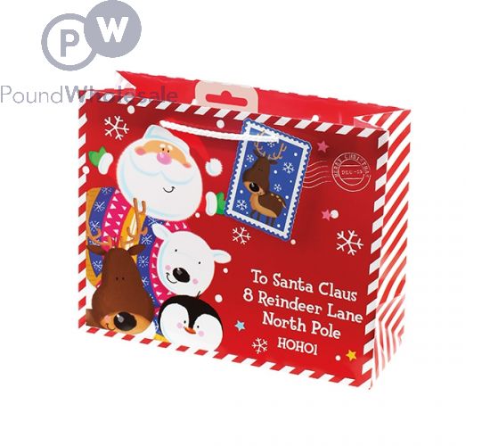 GIFTMAKER LETTER TO SANTA GIFT BAG MEDIUM