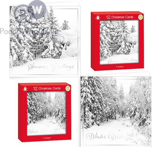 Wholesale Giftmaker Winter Graphic Christmas Card Assorted 12 Pack Cdu ...