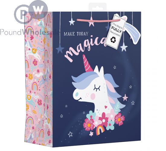 Unicorn christmas gift bag on sale