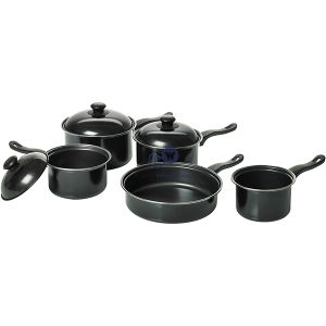 Prima Non-stick Black Carbon Steel Cookware Set 8pc