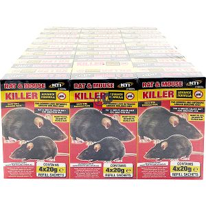 Rat & Mouse Killer 4 X 20g Sachets Cdu