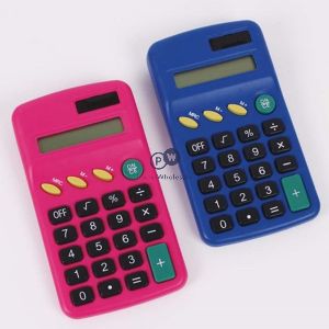 Just Stationery Pocket Calculator Assorted Colours