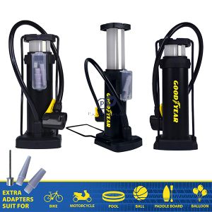 Goodyear Small & Compact Mini Foot Pump Set