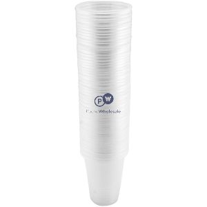 Party Solutions Disposable Clear Plastic Drink Cups 200ml 60 Pack
