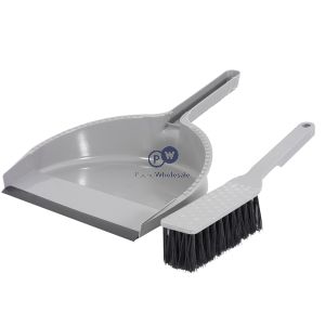 Coco & Gray Rubber Edge Dustpan & Brush Assorted Colours