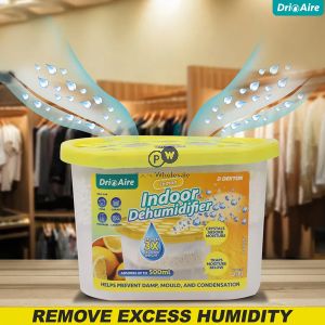 Dekton Dri Aire Lemon Scent Indoor Dehumidifier 500ml