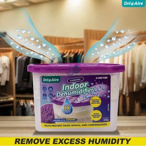 Dekton Dri Aire Lavender Scent Indoor Dehumidifier 500ml