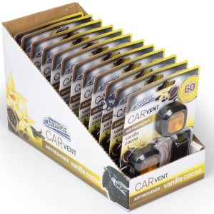Car-pride Vanilla Cocoa Car Vent Air Freshener 4ml Twin Pack Cdu