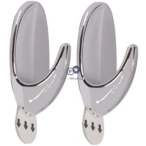 Dekton Gecko Grip Chrome Adhesive Hooks 2 Pack