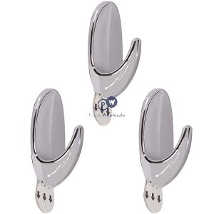 Dekton Gecko Grip Chrome Adhesive Hook Set 3pc