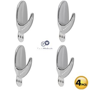 Dekton Gecko Grip Chrome Adhesive Hook Set 4pc
