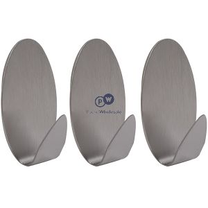Dekton Gecko Grip Self-adhesive Stainless Steel Hook Set 3pc