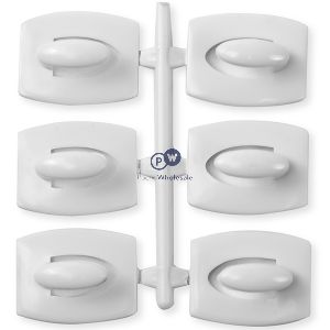 Dekton Gecko Grip White Adhesive Cable Hooks 6 Pack